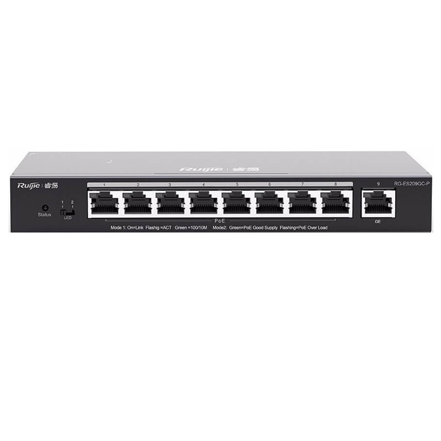 8-port 10/100/1000Base-T PoE Switch RUIJIE RG-ES209GC-P